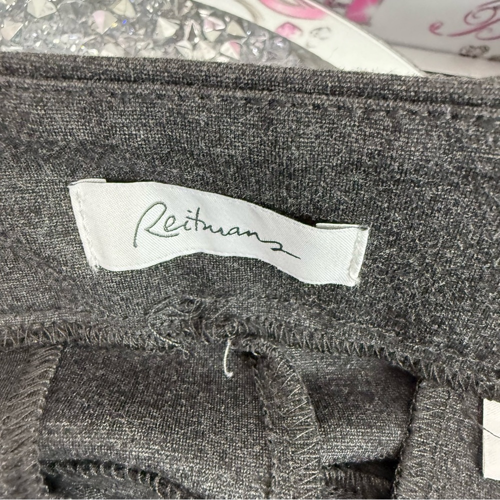 Reitmans pants tight style zip up zippers grey black Charcoal Gray Pants - Picture 8 of 12